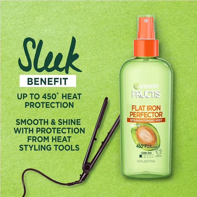 Benefits of Garnier Sleek & Shine Flat Iron Perfector Straightening Hair Mist